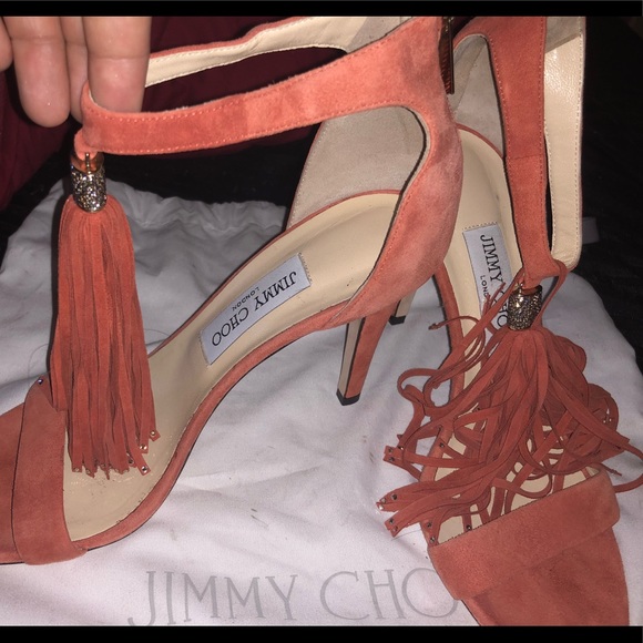 JIMMY CHOO VIOLA SUEDE TASSEL SHOES - Picture 2 of 6
